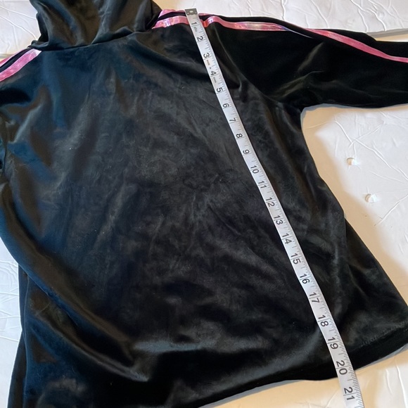Girls next concept black velour zip up Sz 12-14 - Picture 8 of 8